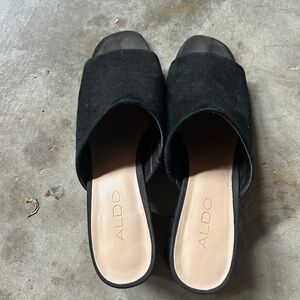 ALDO Black Suede Mules